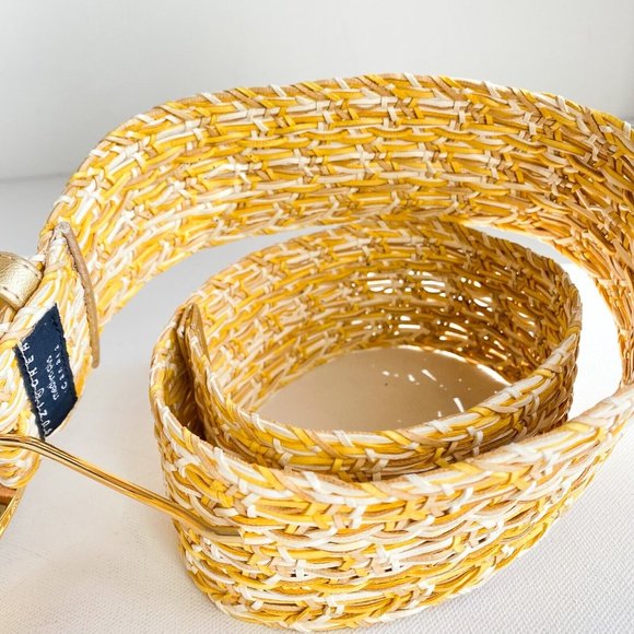 ๐ Suzi Roher Yellow & Gold Woven Belt ๐ - Picture 3 of 8